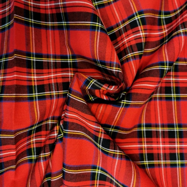 100% Cotton Tartan - ROYAL STEWART